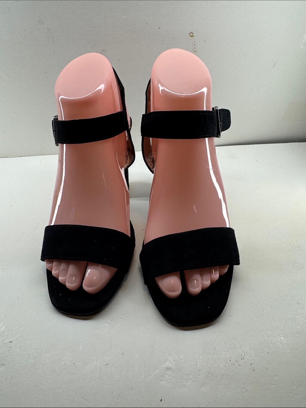 Worthington Black Suede Block Heel Sandals